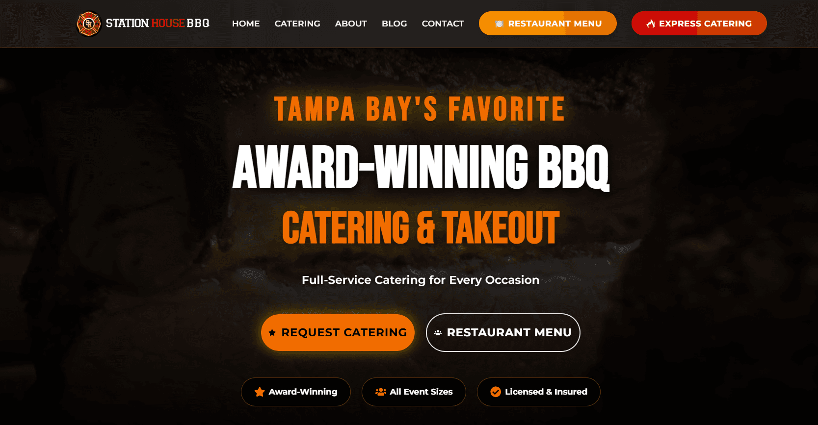 Stationhouse BBQ – Web Design by Codinito